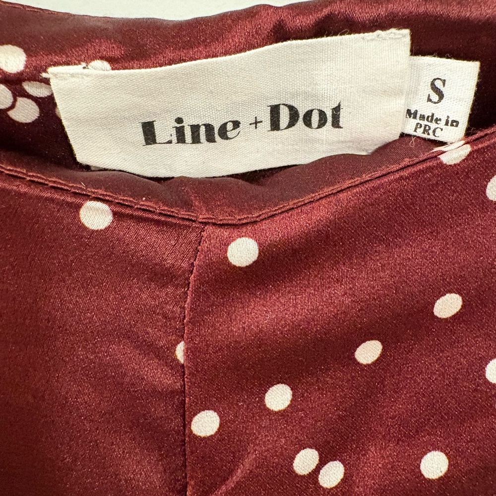 Line + Dot Burgundy Flared Pants - Picture 6 of 12